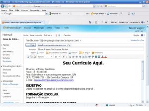 O que escrever no e-mail ao enviar o currículo