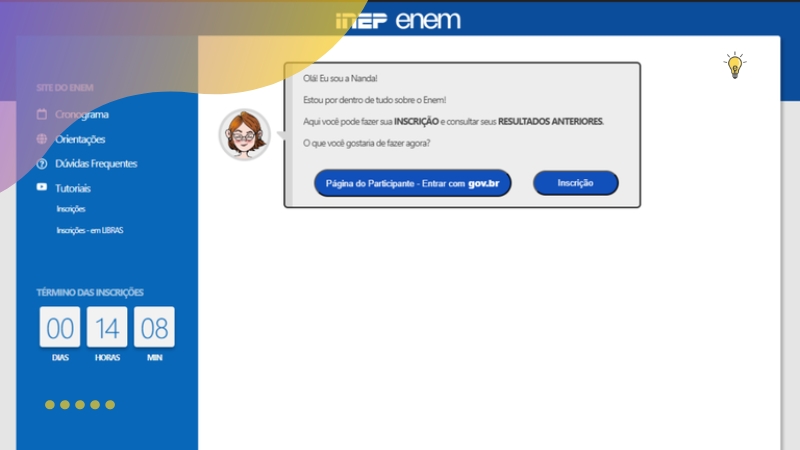 Inscrição para o ENEM Inscrição para o ENEM